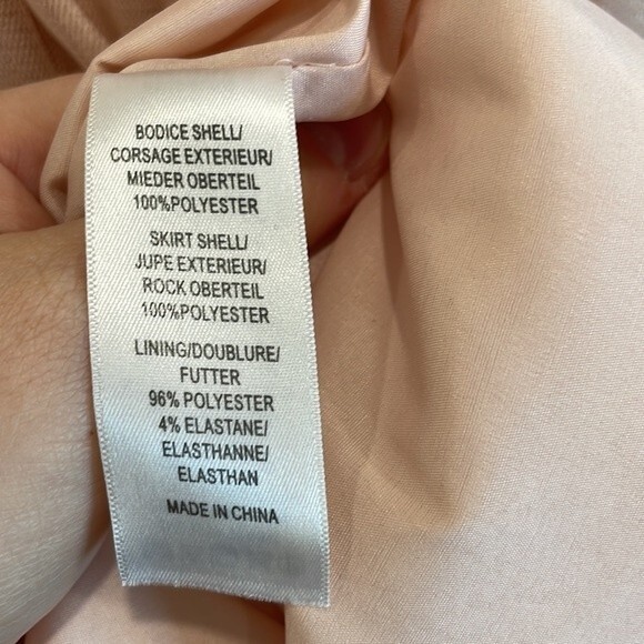 Aidan Mattox Light Pink Lace Bodice Tulle Skirt Mini Dress Size 4 - Picture 5 of 10